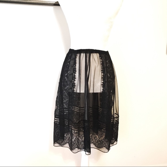 ALICE by Temperley Dresses & Skirts - Alice by Temperley sheer Lace appliqué Skirt OSFM